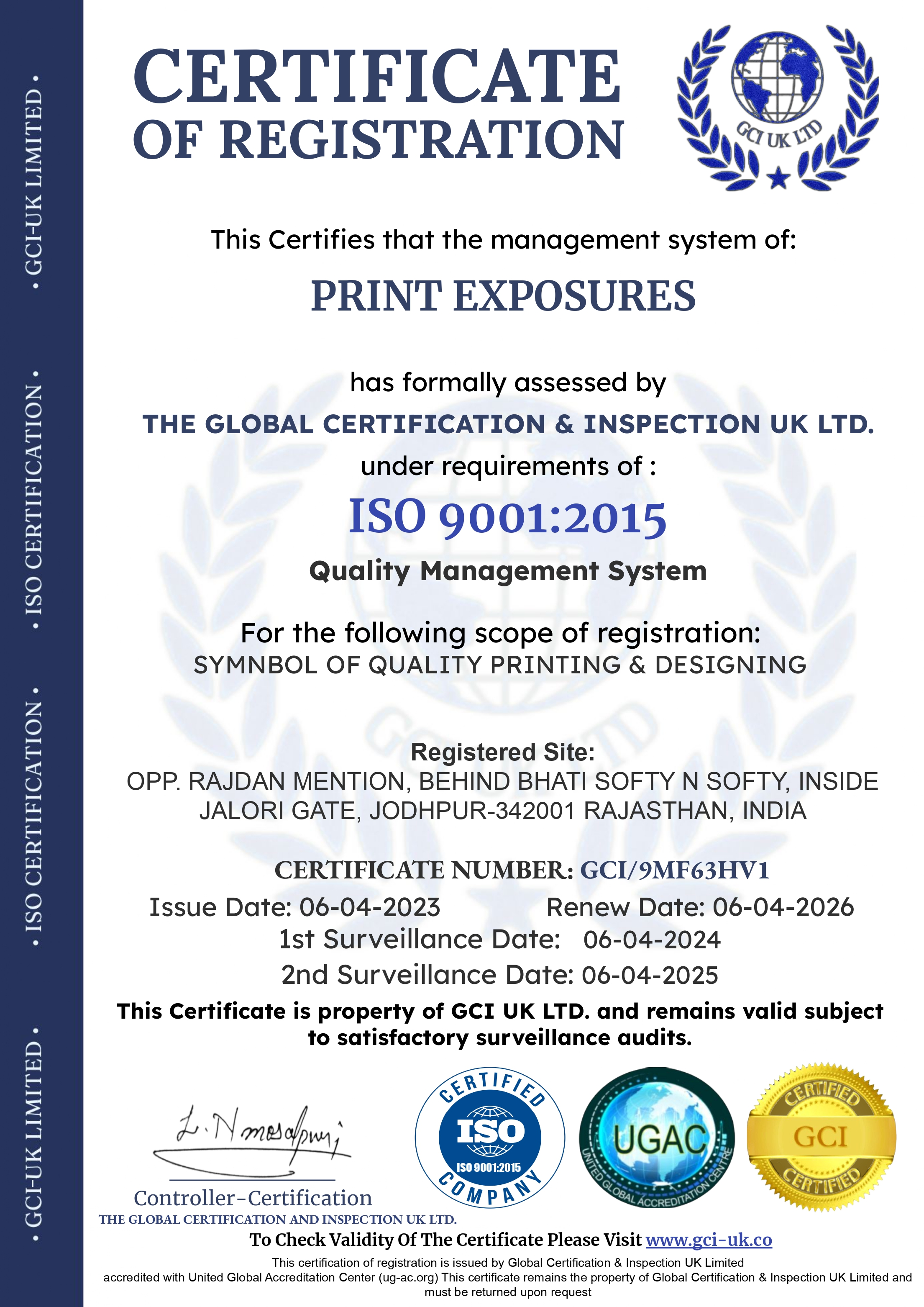 Certificate Preview